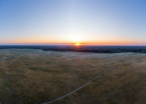 Foggy morning from the air